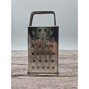 Vintage Bromco Cheese Grater 4 Sided Standing Aluminum Farm House Kitchen Decor